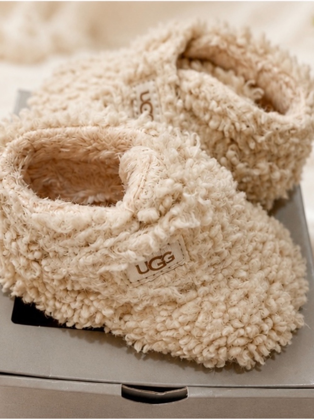 UGG Cream Sherpa Baby Booties